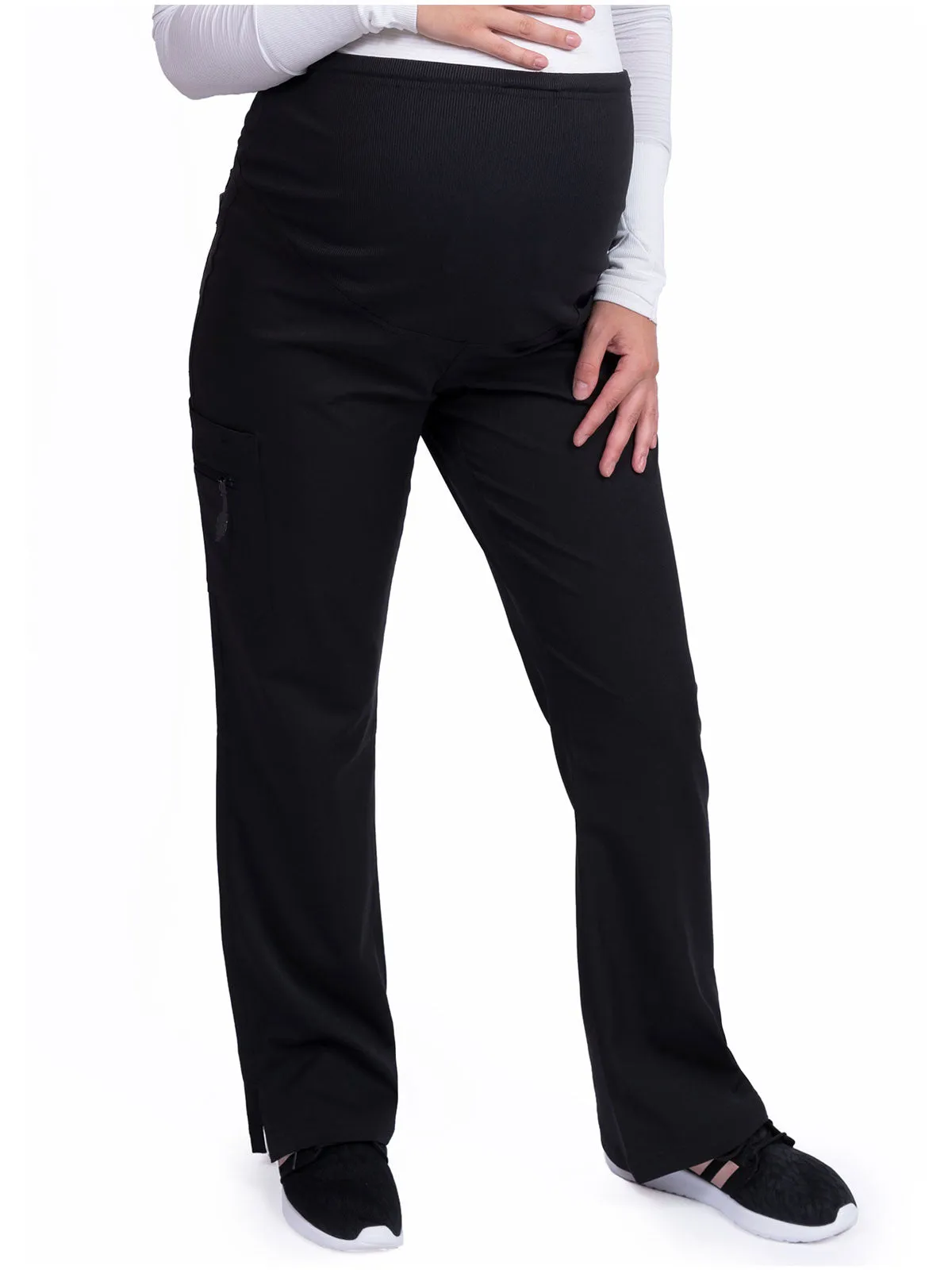 Ava & Me Maternity Elastic Rib Knit Waistband Pant