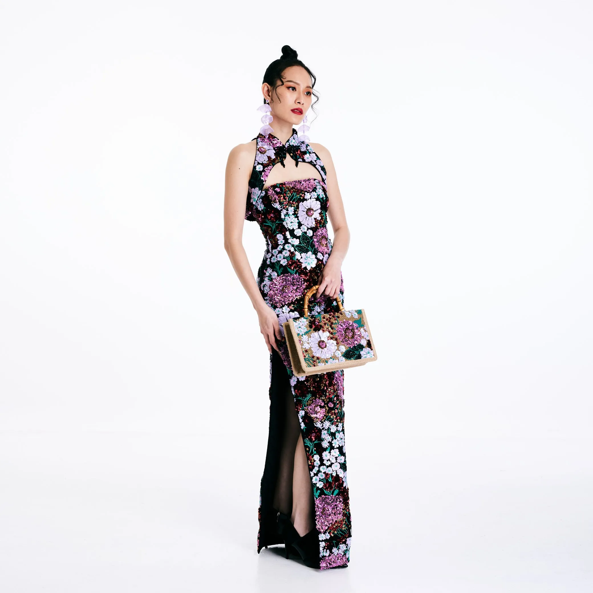 Li Li Sequined Qipao Dress