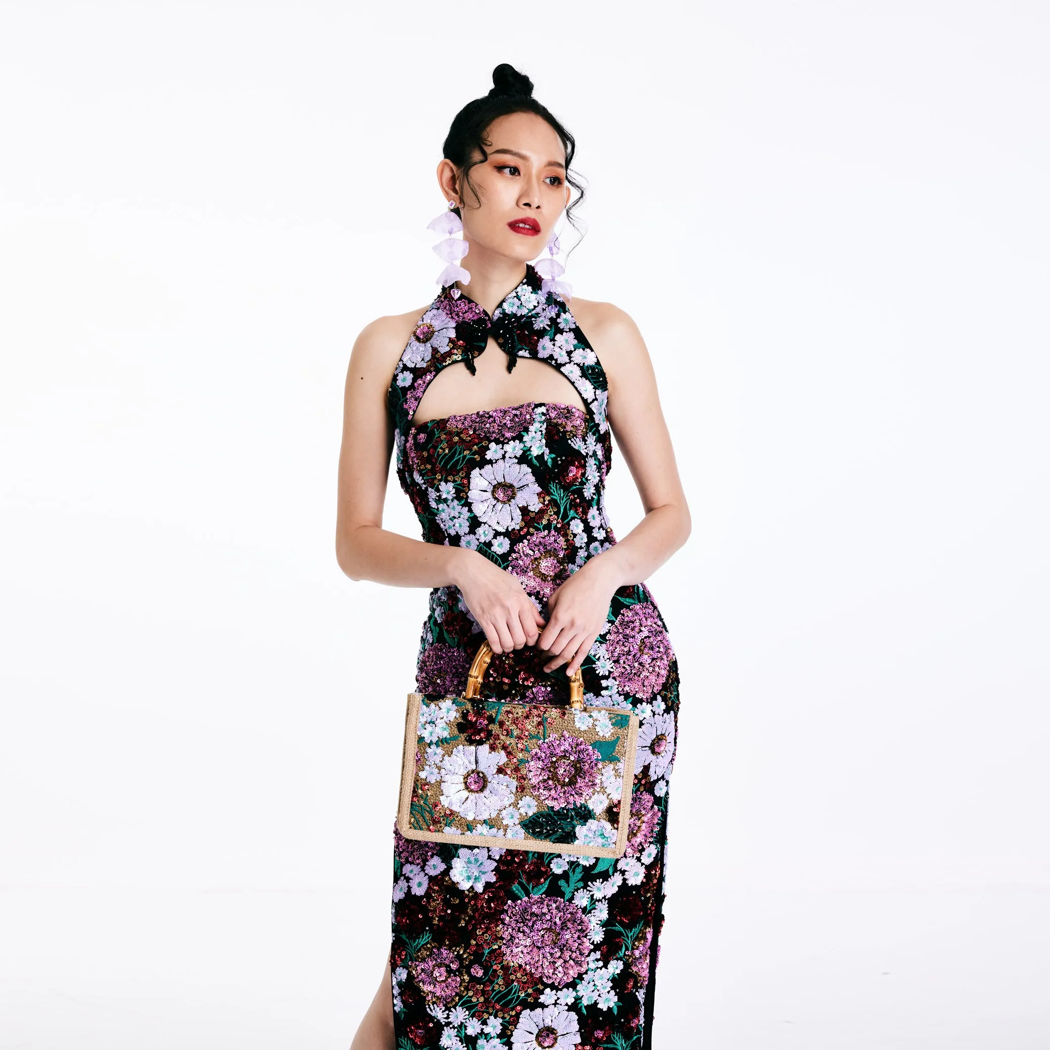 Li Li Sequined Qipao Dress