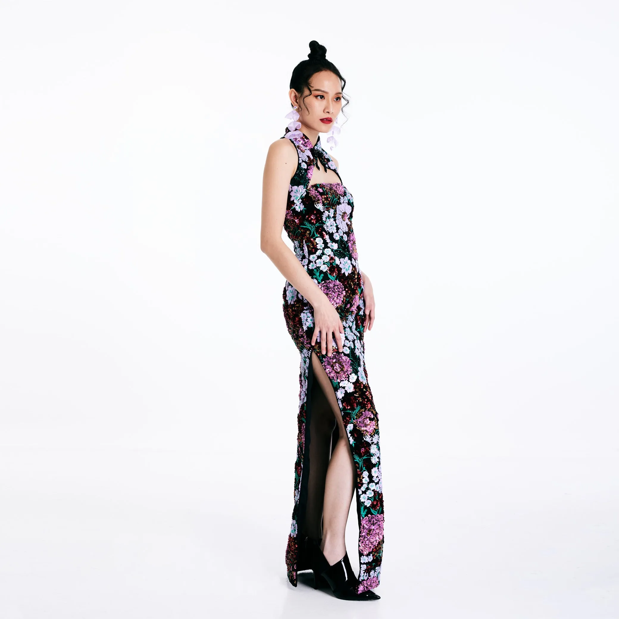 Li Li Sequined Qipao Dress