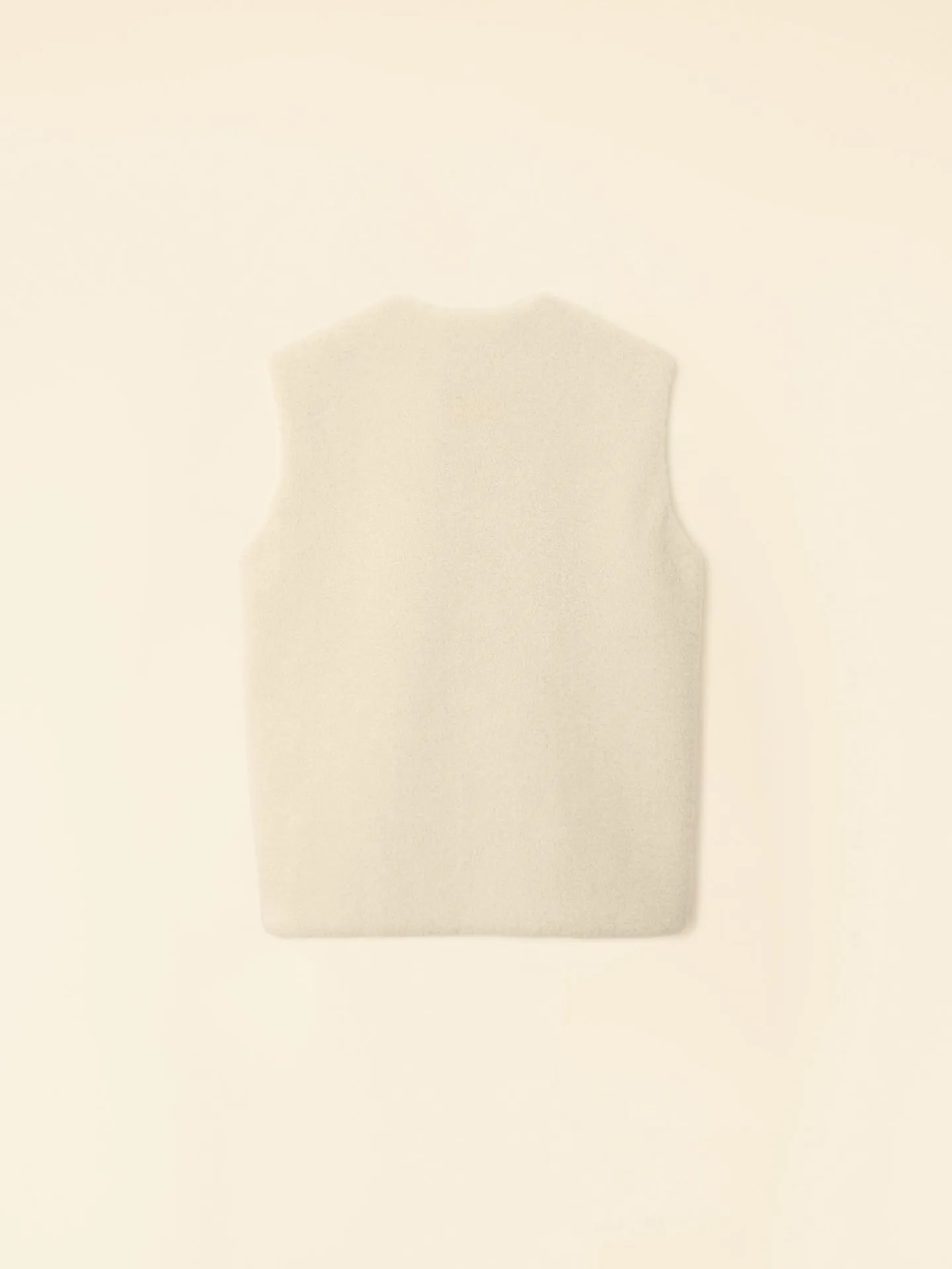 Thea Shearling Vest in Cream